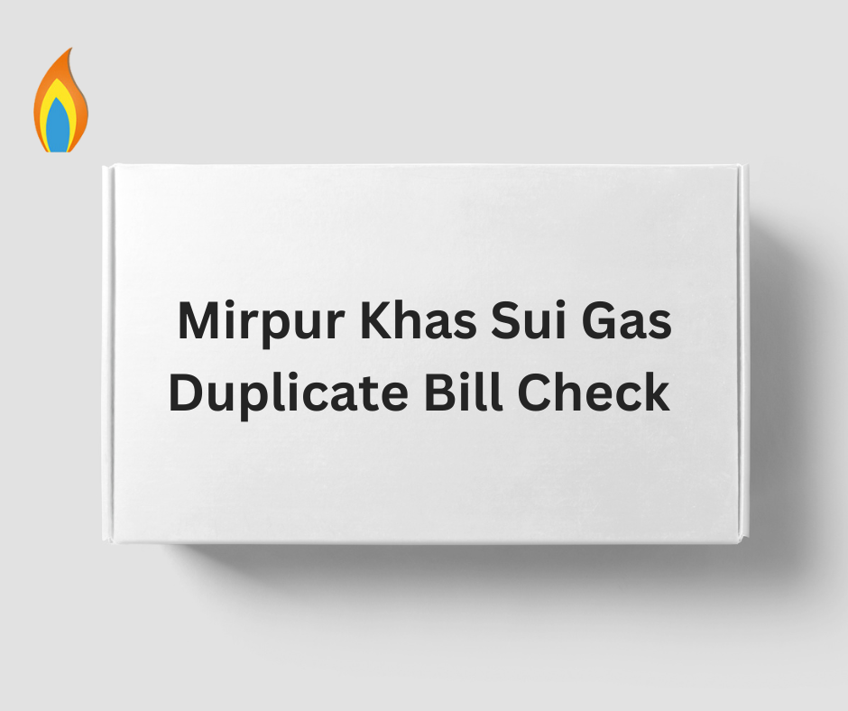 Mirpur Khas Sui Gas Duplicate Bill