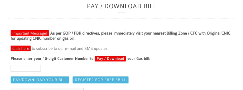 Check Your Sui Gas Bill Online In Shikarpur