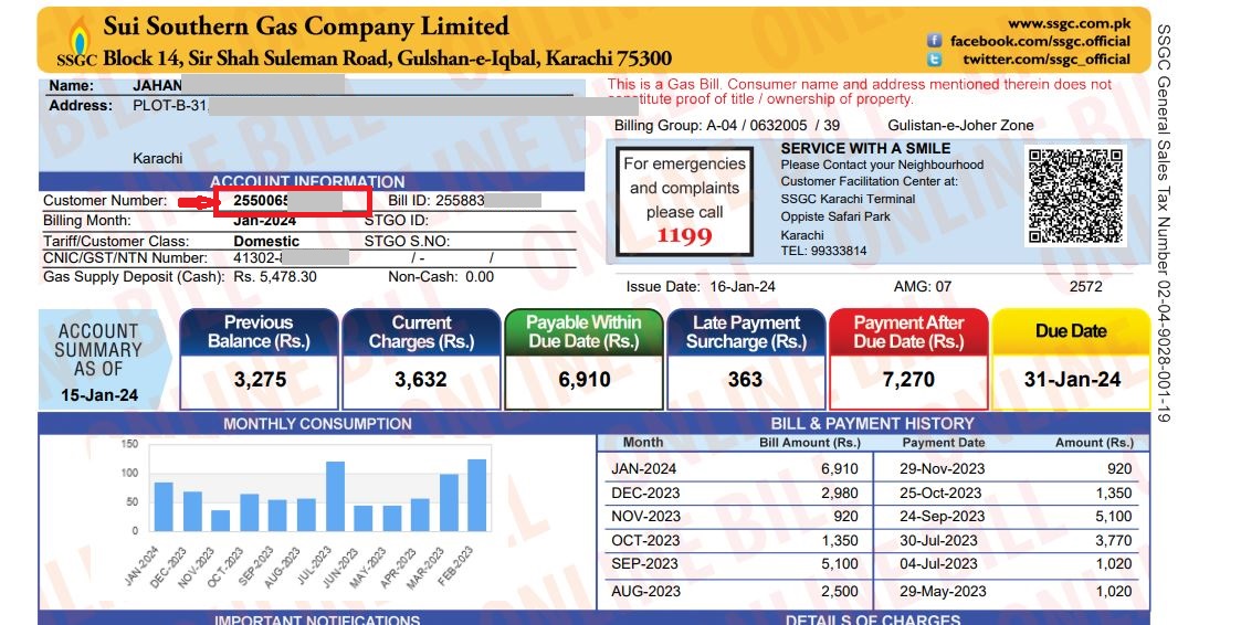 Sui Gas Bill Online Check Quetta - Quick and Easily Download SSGC Bill ...